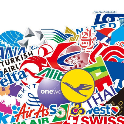 Autocollants valise compagnies aériennes Voyage Paisible