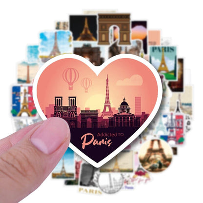 Autocollants valise Paris Voyage Paisible