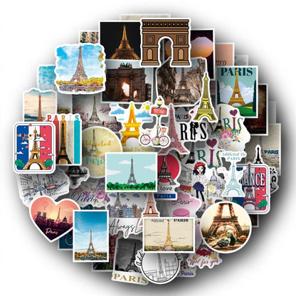 Autocollants valise Paris Voyage Paisible