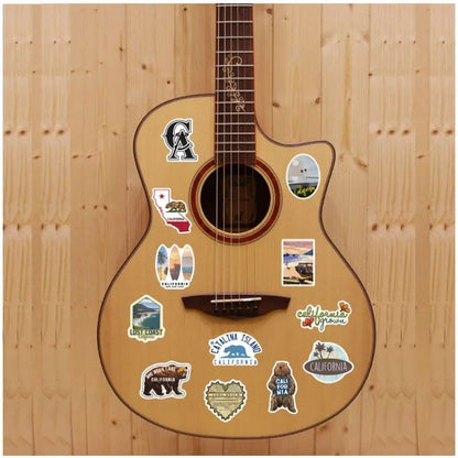 Autocollants Valise Californie Voyage Paisible