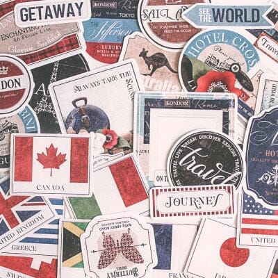 Autocollants valise voyage Voyage Paisible