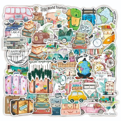 Autocollants valise voyageur Voyage Paisible