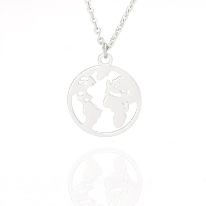 Collier globe terrestre Voyage Paisible
