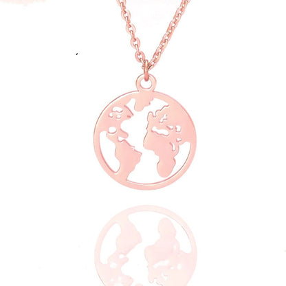 Collier globe terrestre Voyage Paisible