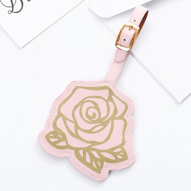 Étiquette Bagage Rose