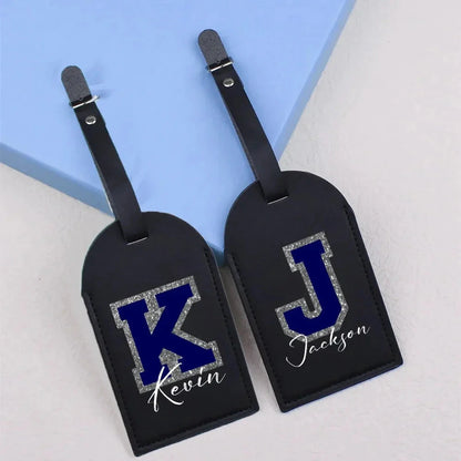 Étiquette valise personnalisée prénom & initiale Voyage Paisible