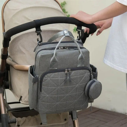 Grand Sac à Dos à langer Broxford, pratique pour les sorties avec bébé, spacieux et élégant en tissu oxford.