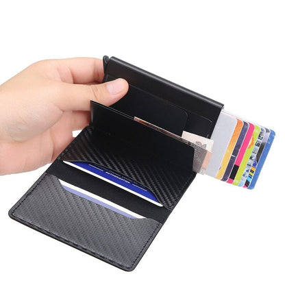 Porte-Cartes RFID Homme Motif Carbone Voyage Paisible