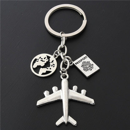 Porte-Clés Voyage Passeport Avion Voyage Paisible