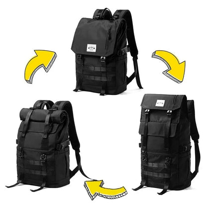 Sac à Dos convertible 3-en-1 de BRSTYLE, pratique pour le voyage et la randonnée avec une grande capacité.