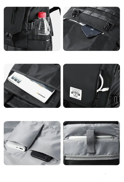 Sac à Dos pratique 3-en-1 de BRSTYLE, parfait pour le voyage et la randonnée avec grande capacité de rangement.