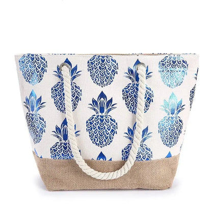 Sac de Plage Femme Bohême Ananas Voyage Paisible