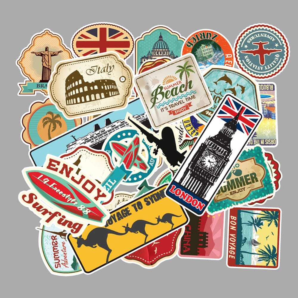 Stickers Valise Voyages