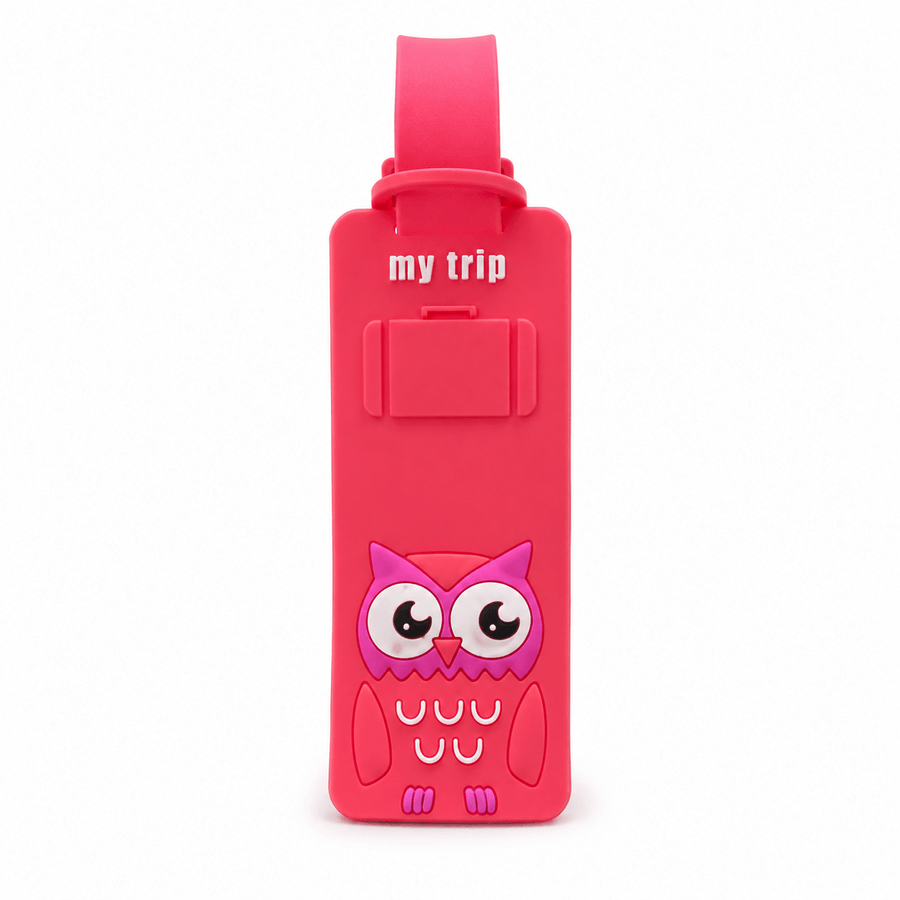 Étiquette de bagage animaux hibou