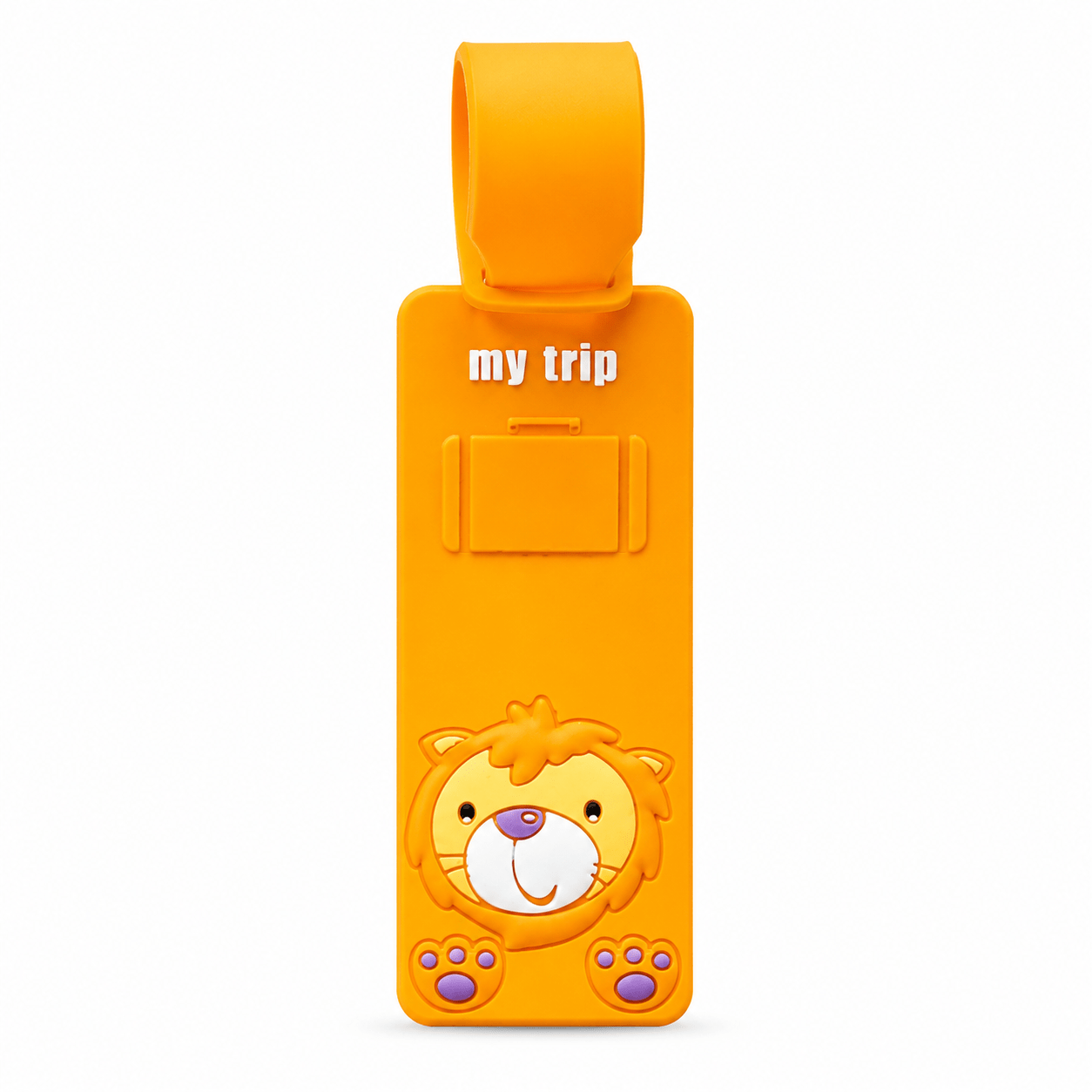 Étiquette de bagage animaux lion