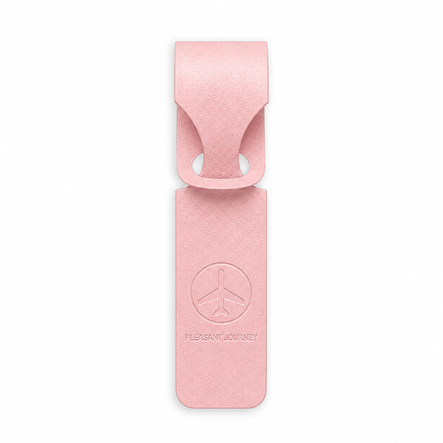 Étiquette de valise élégante rose