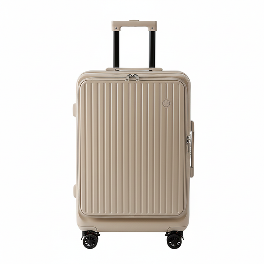Valise extensible Beige - Fond blanc